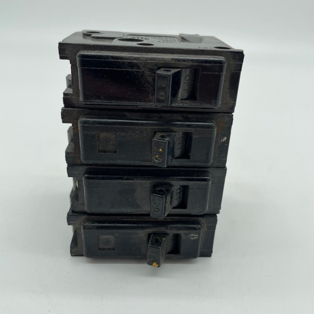 Lot of 4 I-T-E Imperial Type EQ-P 20 Amp Single Pole Circuit Breaker 20A 120V